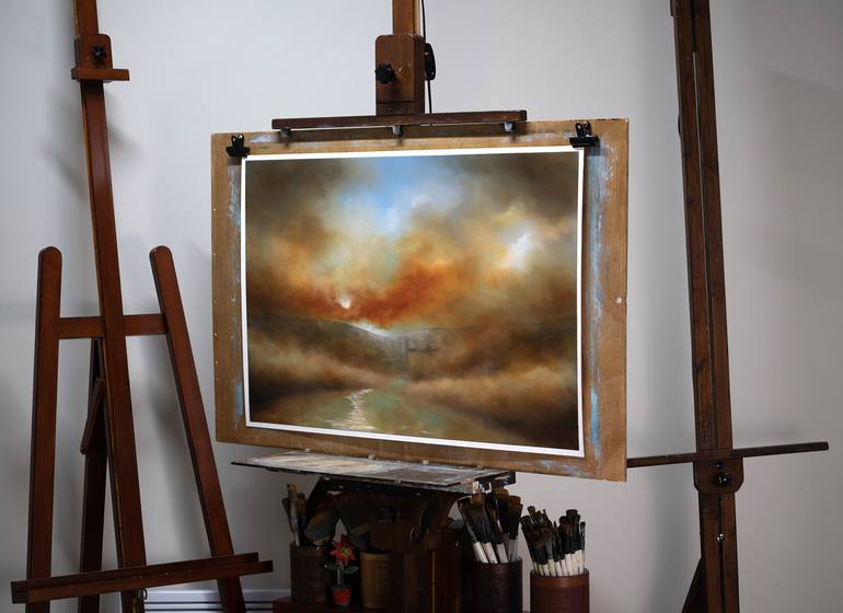 Original Abstract Expressionism Landscape Painting by Rolf Marriott