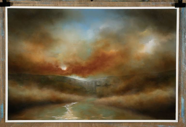 Original Abstract Expressionism Landscape Painting by Rolf Marriott
