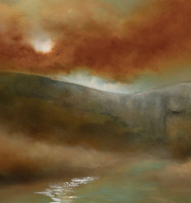 Original Abstract Expressionism Landscape Painting by Rolf Marriott