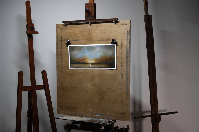Original Abstract Expressionism Landscape Painting by Rolf Marriott