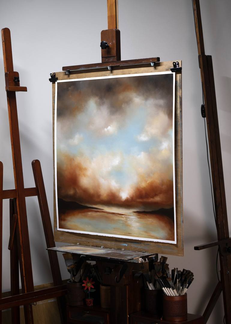 Original Abstract Expressionism Landscape Painting by Rolf Marriott