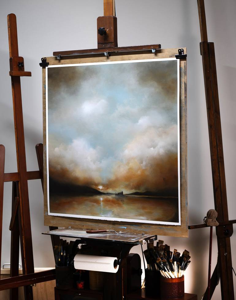 Original Abstract Expressionism Landscape Painting by Rolf Marriott
