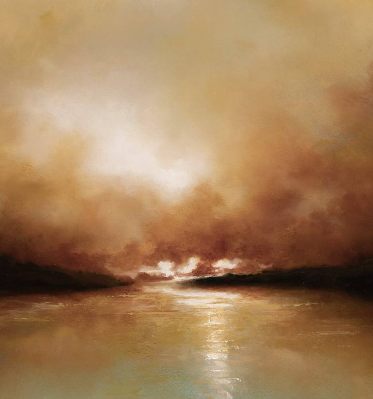 Original Abstract Expressionism Landscape Painting by Rolf Marriott