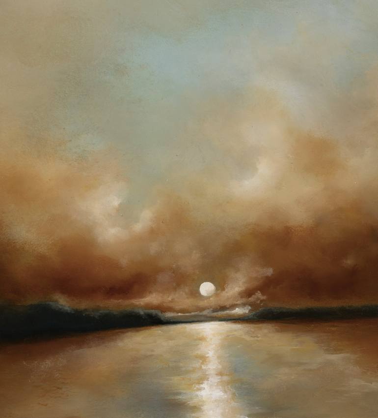 Original Abstract Expressionism Landscape Painting by Rolf Marriott