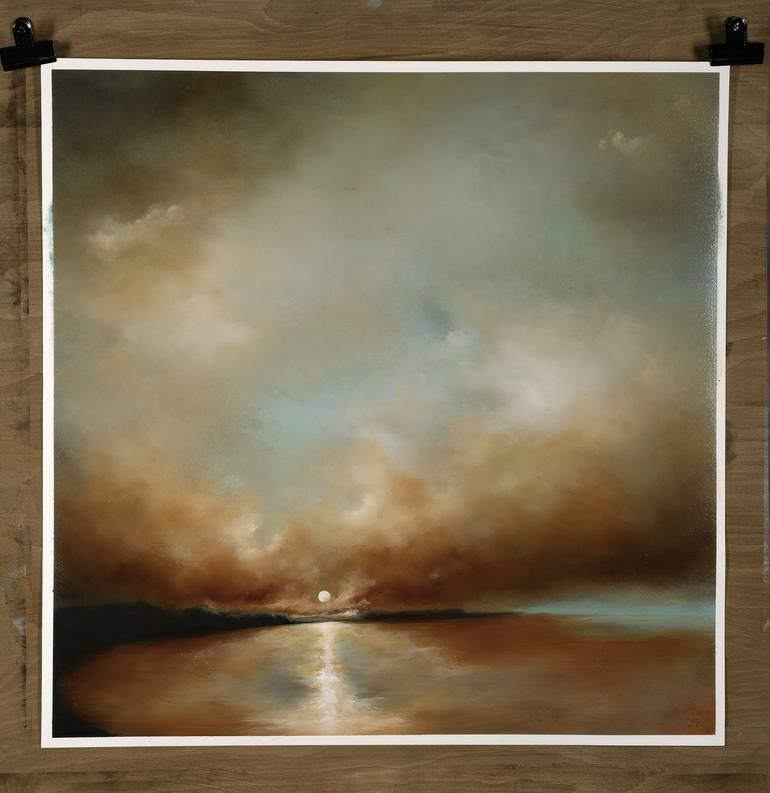 Original Abstract Expressionism Landscape Painting by Rolf Marriott