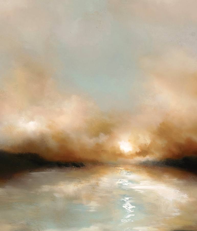 Original Abstract Expressionism Landscape Painting by Rolf Marriott