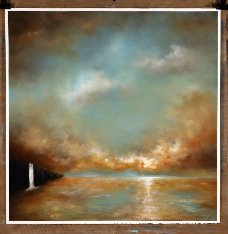 Original Abstract Expressionism Landscape Painting by Rolf Marriott