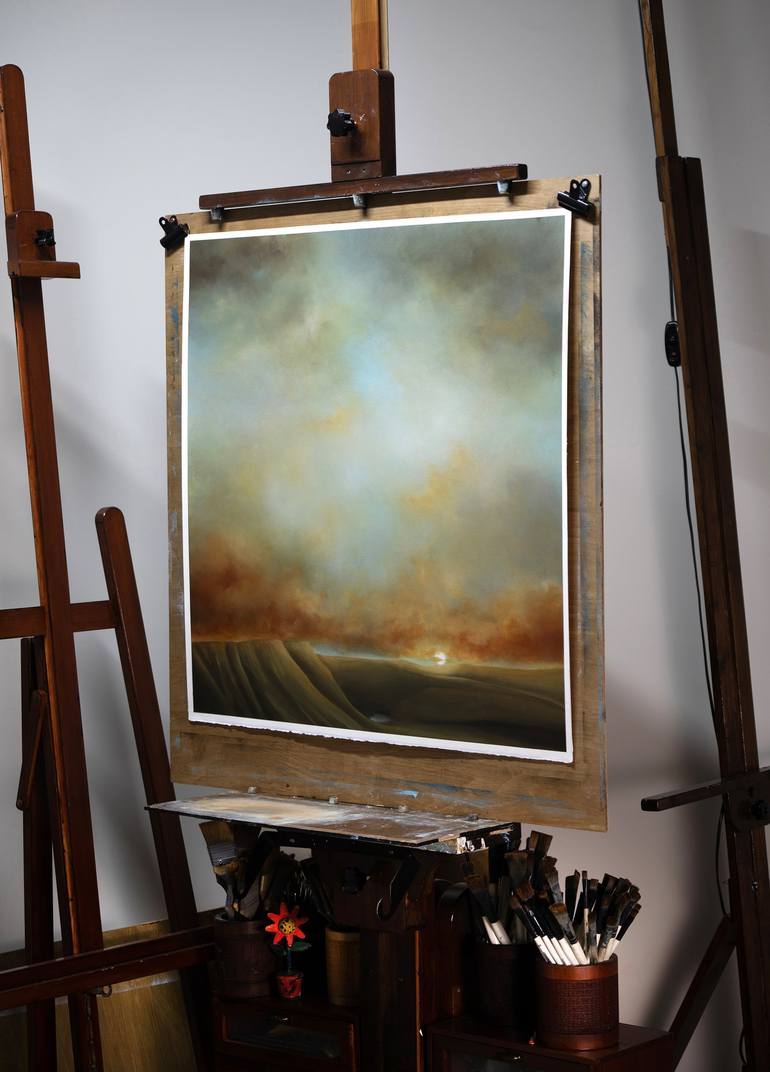 Original Abstract Expressionism Landscape Painting by Rolf Marriott
