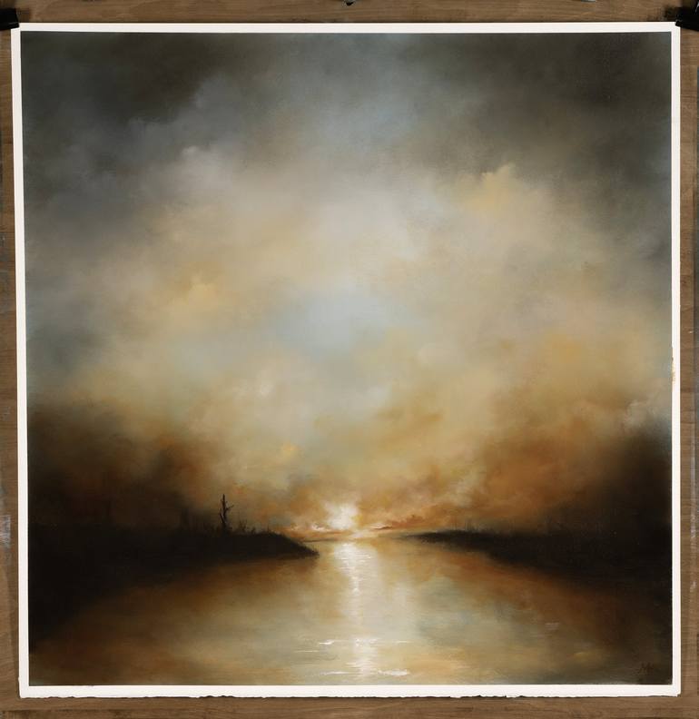 Original Abstract Expressionism Landscape Painting by Rolf Marriott