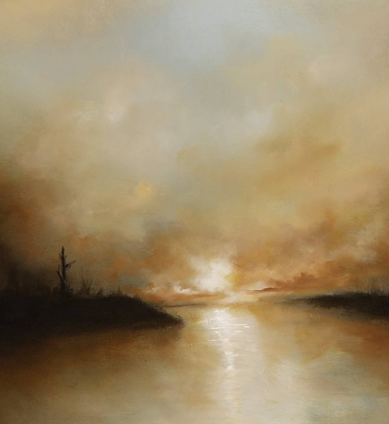 Original Abstract Expressionism Landscape Painting by Rolf Marriott