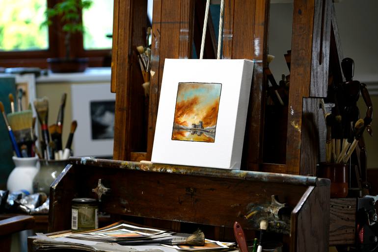 Original Abstract Landscape Painting by Rolf Marriott