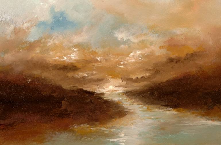 Original Abstract Expressionism Landscape Painting by Rolf Marriott