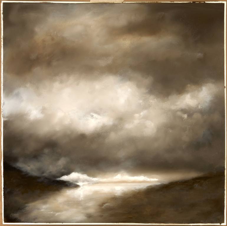 Original Abstract Expressionism Landscape Painting by Rolf Marriott