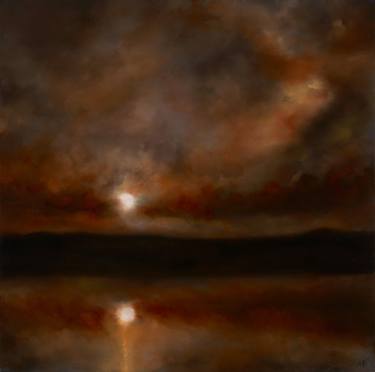 Saatchi Art Artist Rolf Marriott; Paintings, “Moonrise Over Windermere, Lake District” #art