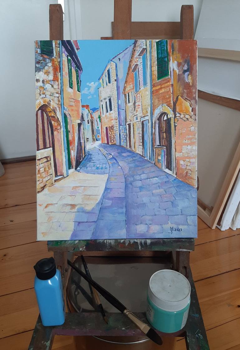 Original Impressionism Cities Painting by Zoran Mihajlovic