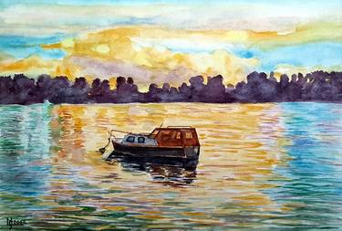 Original Boat Paintings by Zoran Mihajlovic