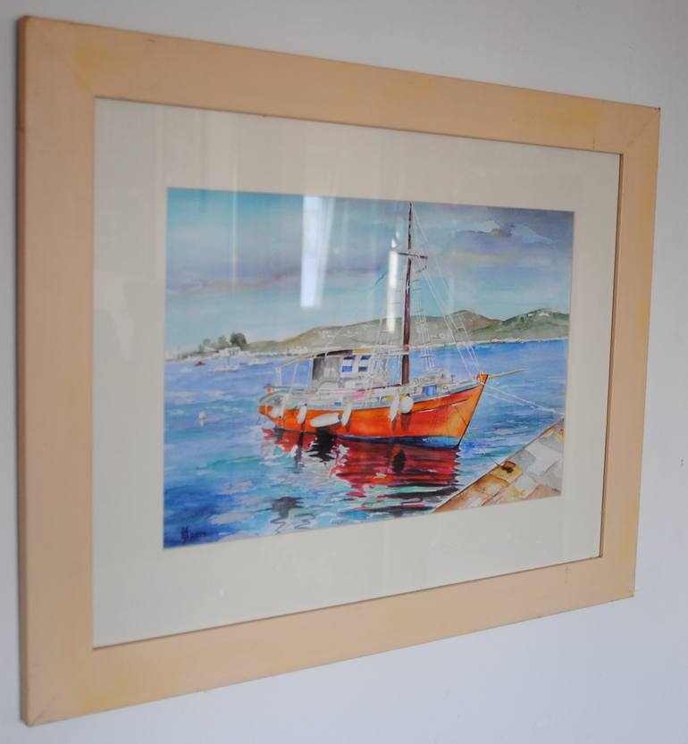 Original Figurative Ship Painting by Zoran Mihajlovic