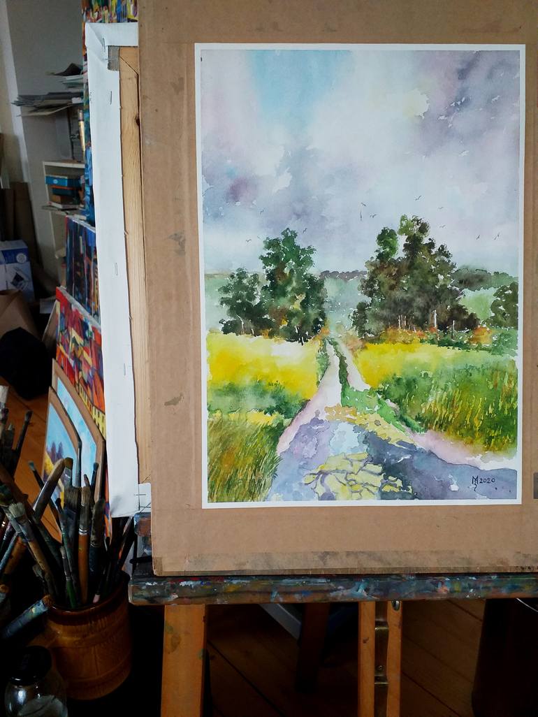 Original Impressionism Landscape Painting by Zoran Mihajlovic