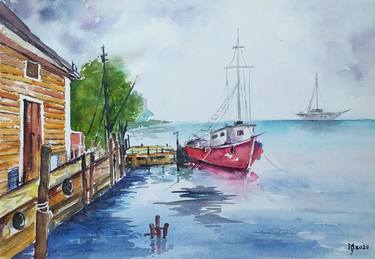 Original Boat Paintings by Zoran Mihajlovic