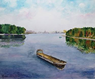 Print of Impressionism Ship Paintings by Zoran Mihajlovic