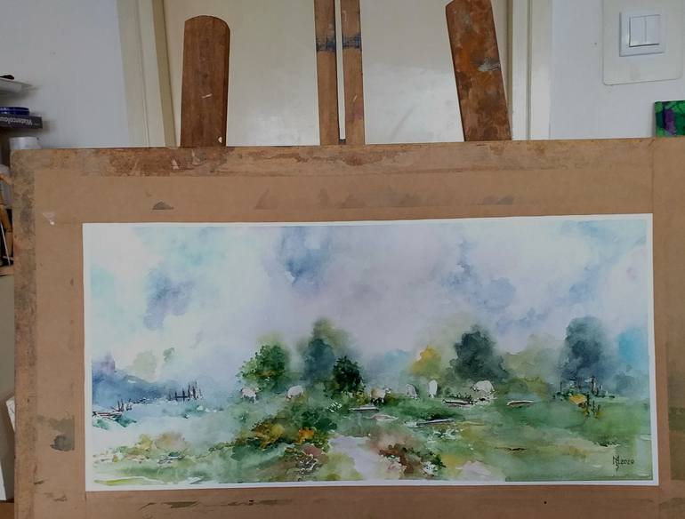 Original Impressionism Landscape Painting by Zoran Mihajlovic