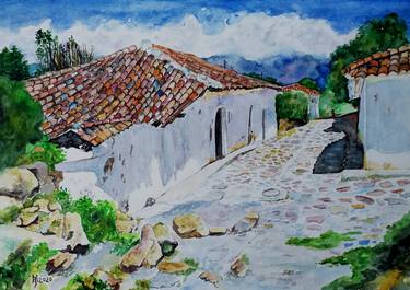 Print of Impressionism Rural life Paintings by Zoran Mihajlovic