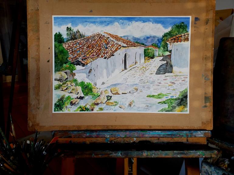 Original Impressionism Rural life Painting by Zoran Mihajlovic