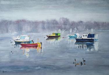 Original Boat Paintings by Zoran Mihajlovic