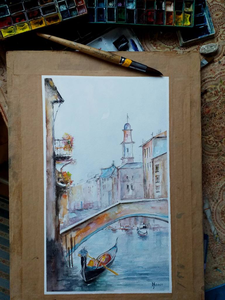 Original Architecture Painting by Zoran Mihajlovic