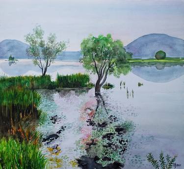 Print of Landscape Paintings by Zoran Mihajlovic