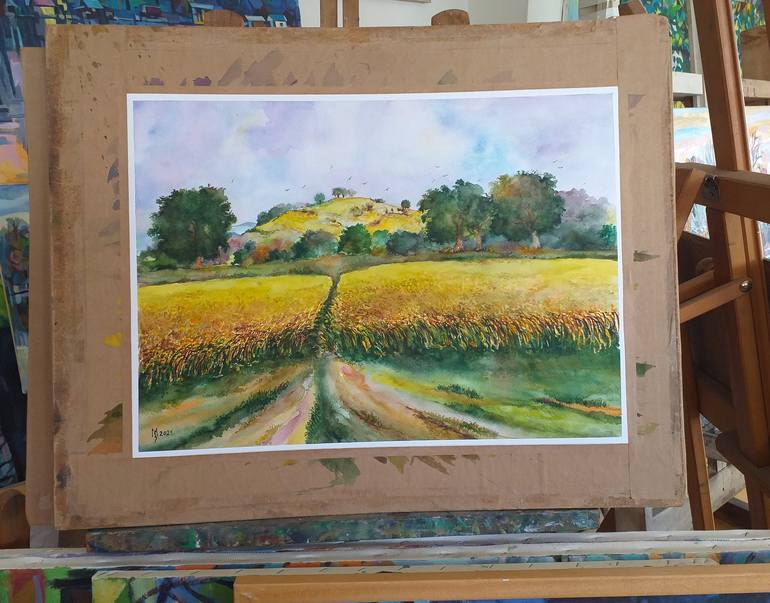 Original Impressionism Landscape Painting by Zoran Mihajlovic