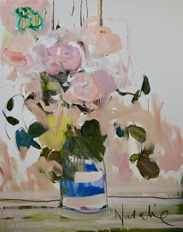 Original Abstract Expressionism Floral Paintings by Natalie Bedford
