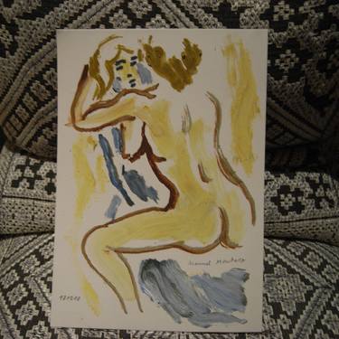Print of Cubism Nude Paintings by Manuel Montero