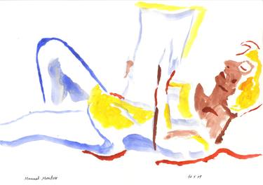 Print of Figurative Women Drawings by Manuel Montero