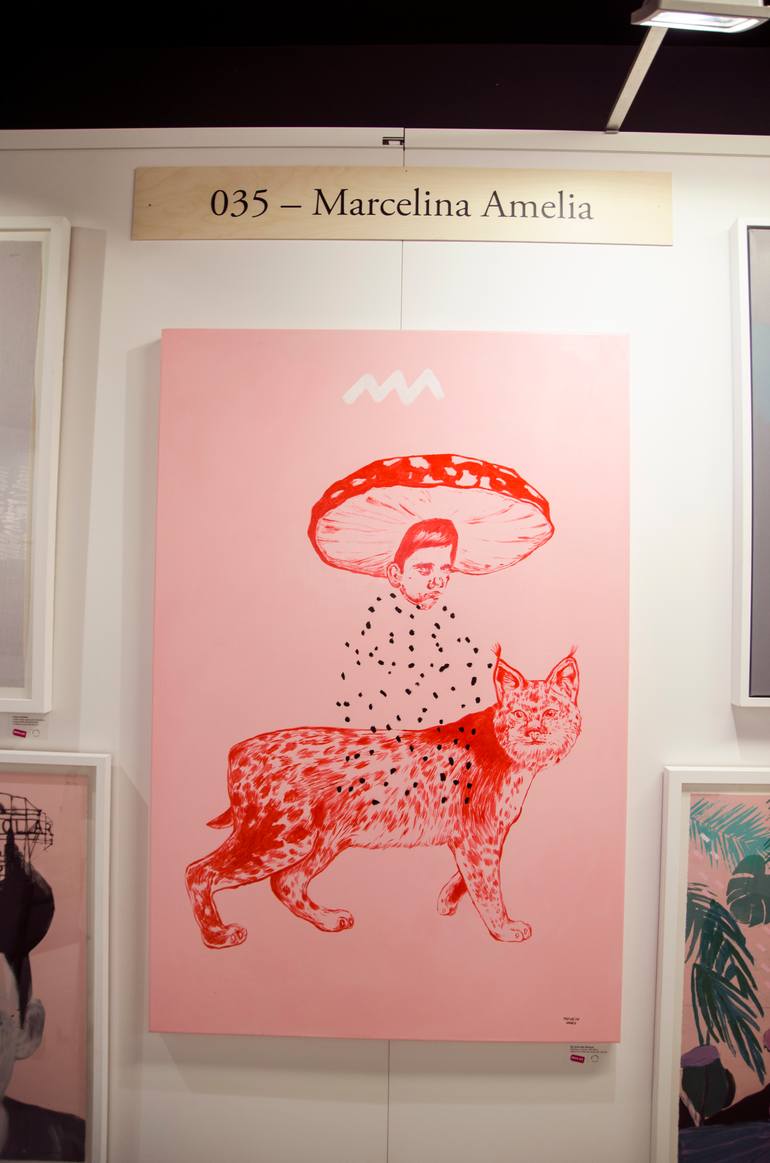 Original Figurative Cats Painting by Marcelina Amelia