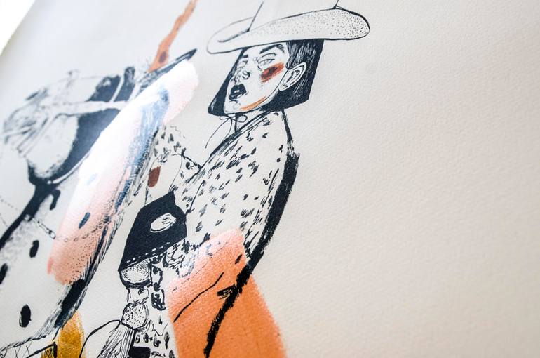 Original Expressionism Horse Printmaking by Marcelina Amelia