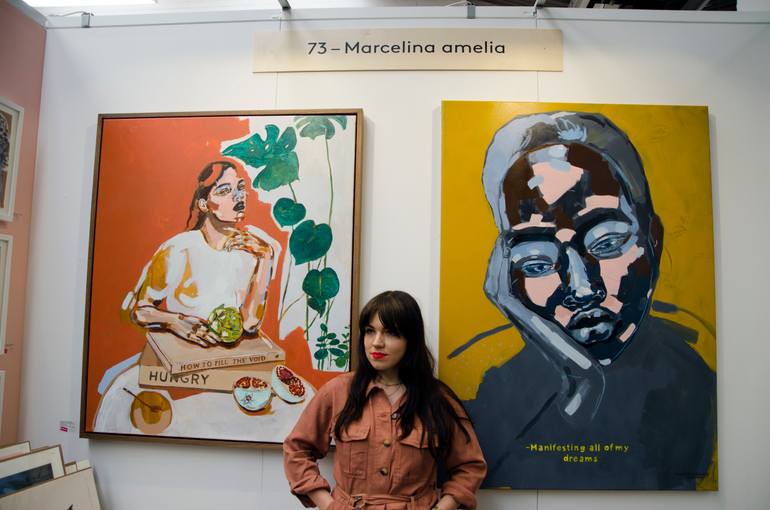 Original Documentary People Painting by Marcelina Amelia