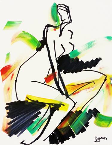 Original Abstract Nude Drawings by Adriana Bantcheva