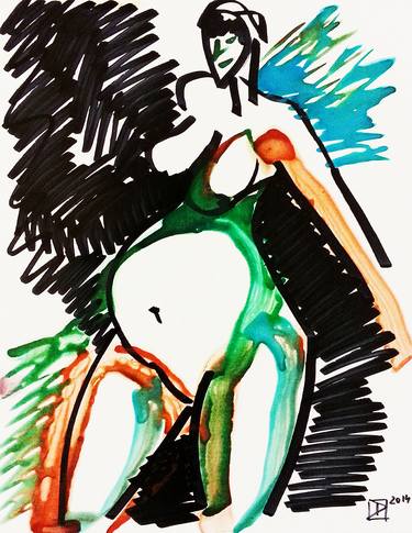Original Abstract Nude Drawings by Adriana Bantcheva
