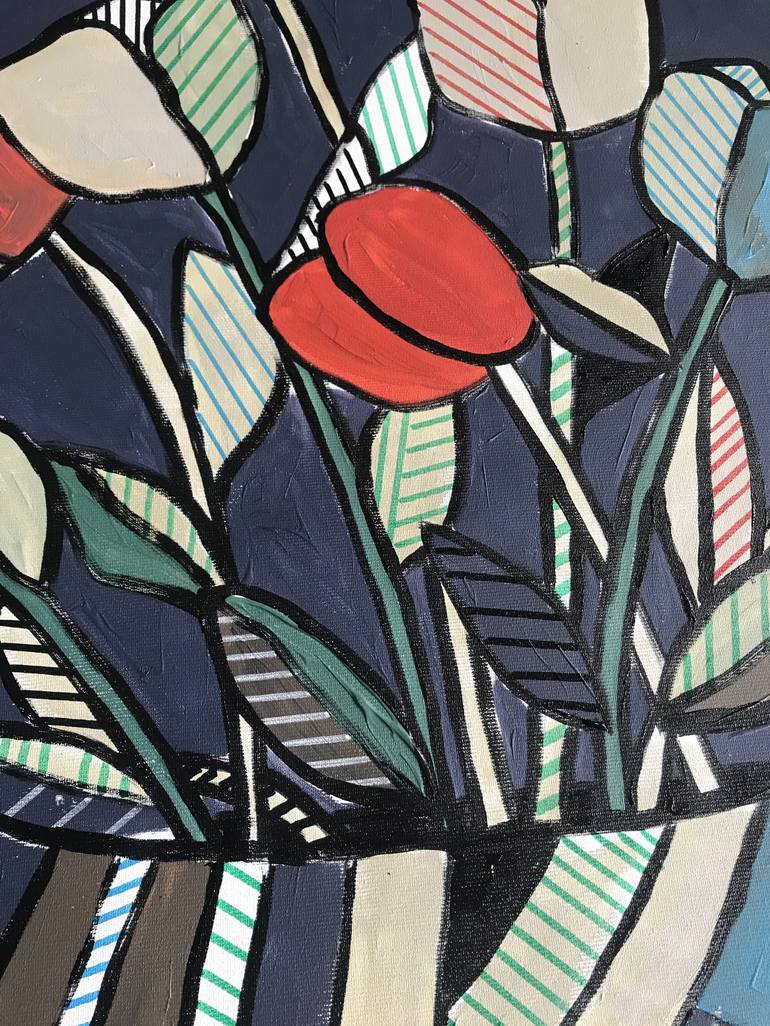 Original Contemporary Floral Painting by Nick Molloy