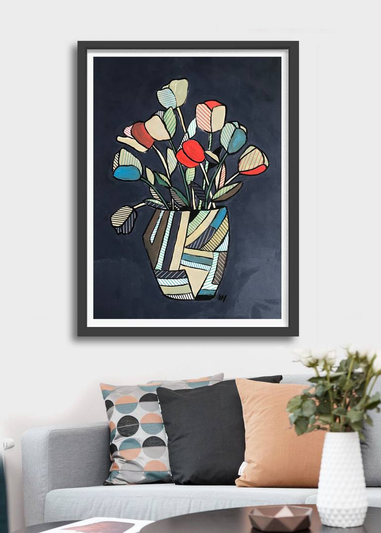 Original Contemporary Floral Painting by Nick Molloy