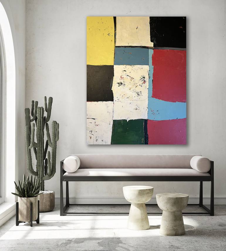 Original Geometric Abstract Painting by Nick Molloy