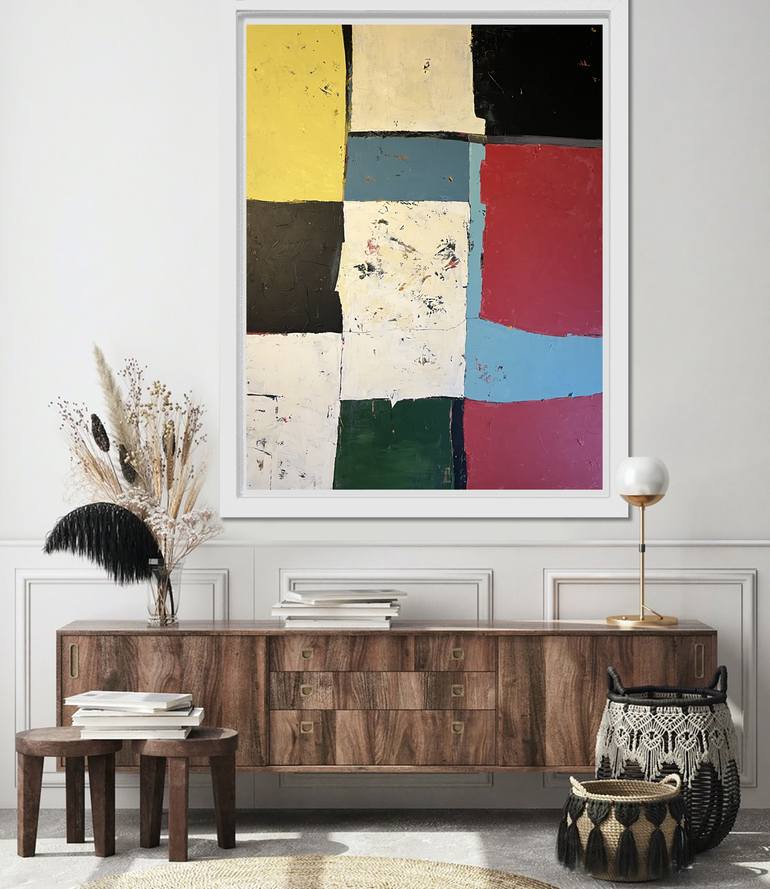 Original Geometric Abstract Painting by Nick Molloy