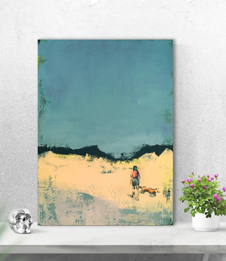 Original Abstract Beach Painting by Nick Molloy