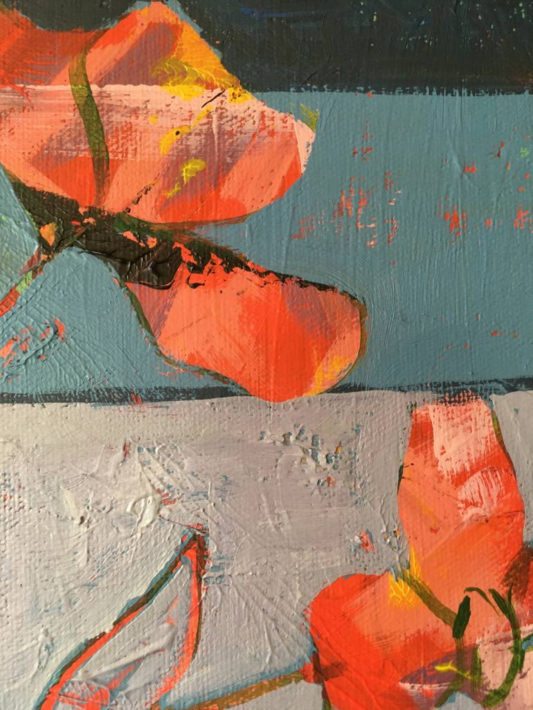 Original Abstract Floral Painting by Nick Molloy