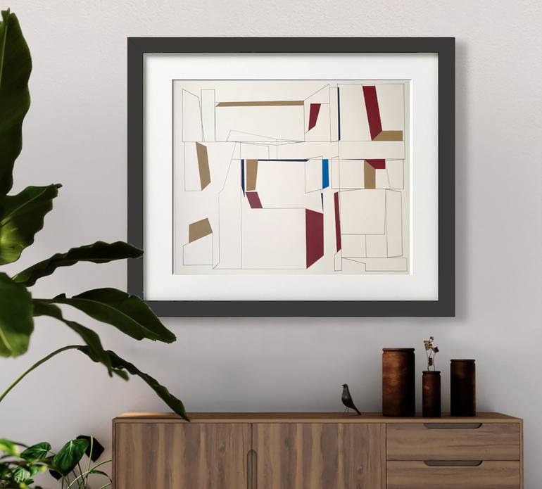 Original Abstract Geometric Painting by Nick Molloy