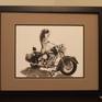 Noticed this beautiful bike and asked the owner if I could snap some photos.  Used the photos as reference for the drawing then added in the woman afterward to add a little more beauty to the drawing.

The original has been sold but I have signed Giclee prints available at:
 https://www.etsy.com/ca/listing/234709311/giclee-fine-art-print-from-original?ref=shop_home_feat_1