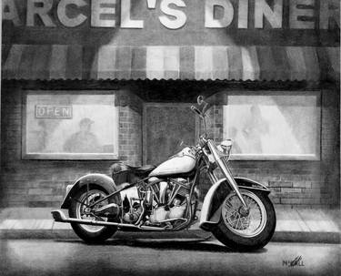 Print of Motorcycle Drawings by Stephen McCall