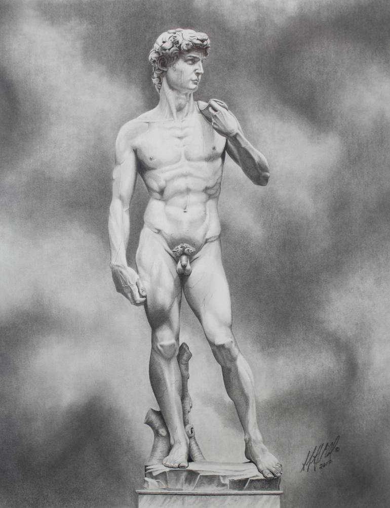 Michelangelo S David Drawing By Stephen Mccall Saatchi Art