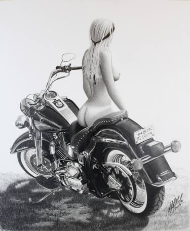 Print of Motorcycle Drawings by Stephen McCall